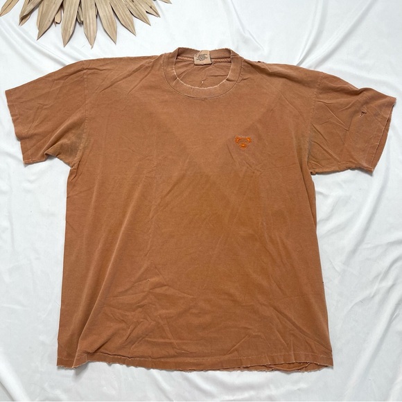 Vintage 90s Single Stitch Anvil Orange Grateful Dead Embroidered